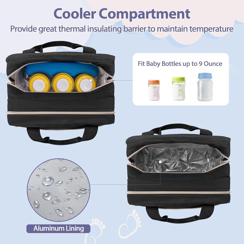 Damero Wearable Breast Pump Bag Compatible with Elvie, Willow and Momcozy Breast Pump, Carrying Case for Wearable Breast Pumps, Pump Parts and More, Black - Image 3